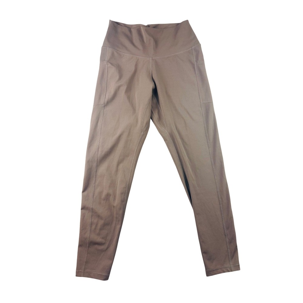 Colorfulkoala Leggings Women XL Brown Side‎ Pockets High Waisted Yoga Stretch